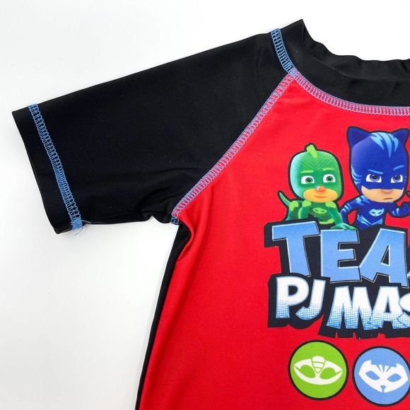 PJ Masks Toddler Boys Rash Guard Swim Shirt Size 2T - Picture 4 of 10